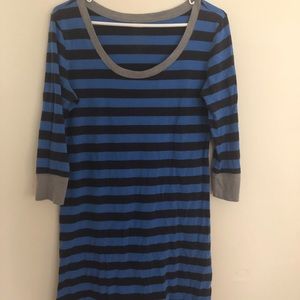 Patagonia Navy and Royal blue striped rugby dress